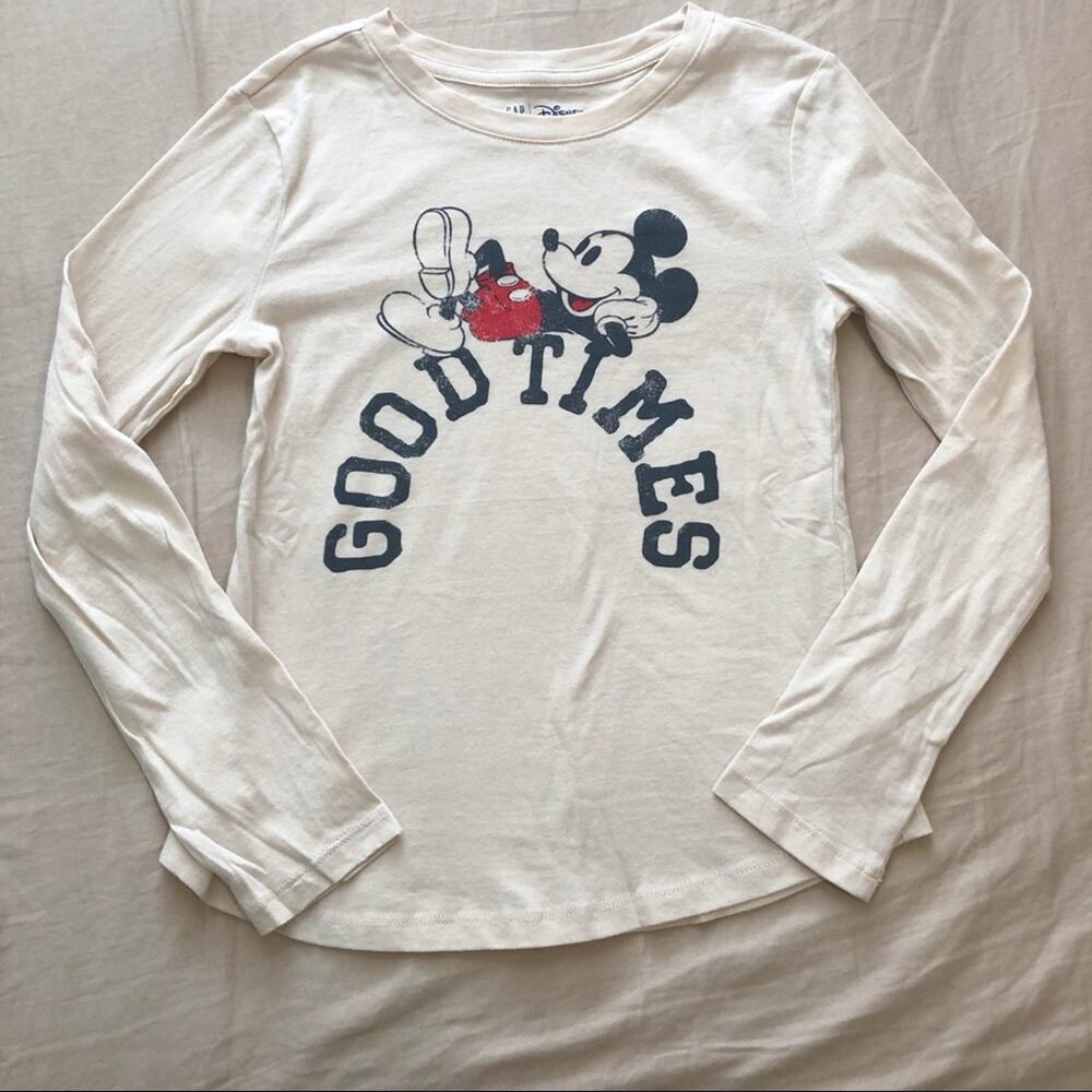 NWT Gap Size Medium “Good Times” Mickey Graphic Long Sleeve